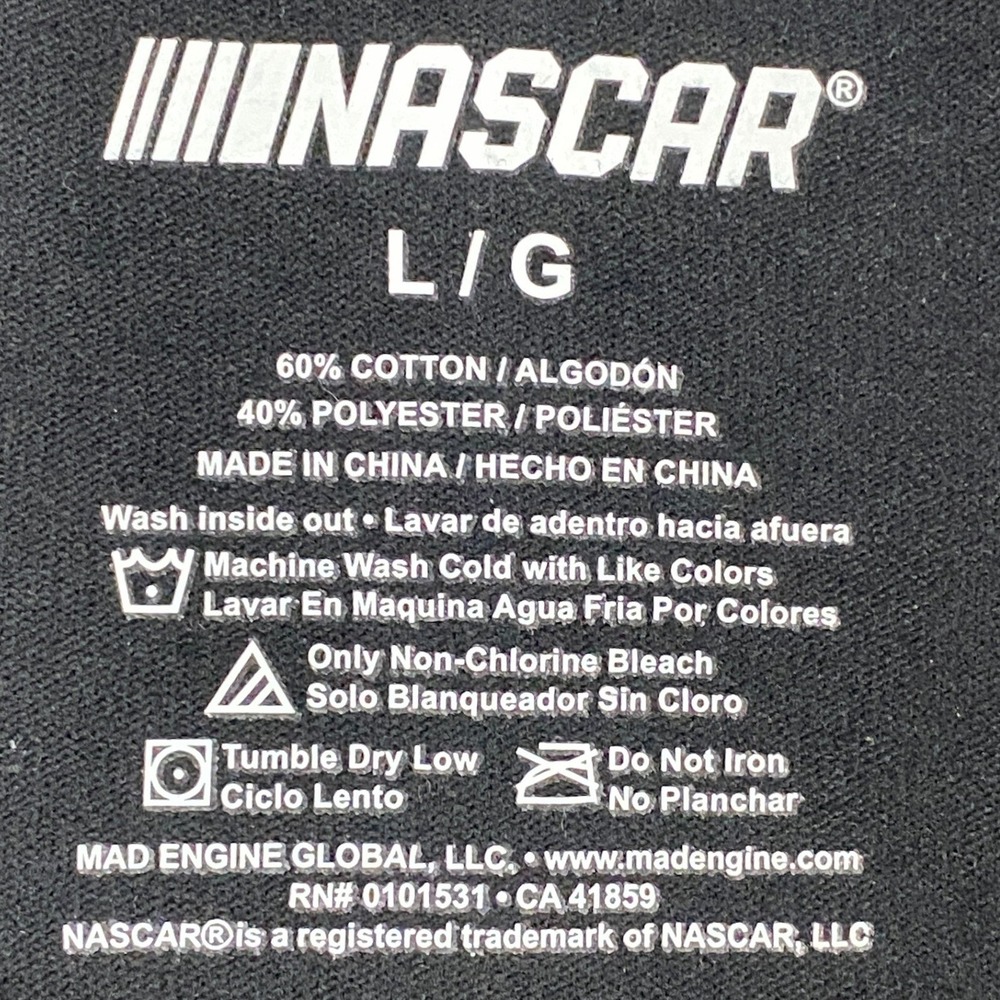 NASCAR 1948 Racing Eagle Lightning T-Shirt Men L Black RaceCar Checkered America - Picture 3 of 6